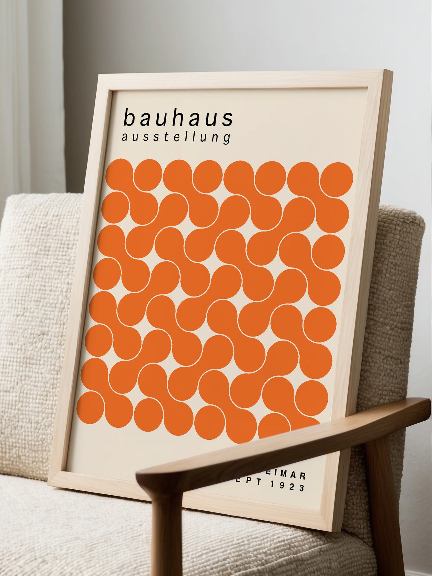 Orange Geometric Bauhaus Poster