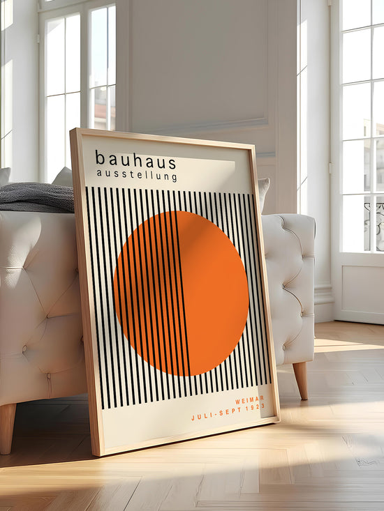 Orange Circle Bauhaus Print