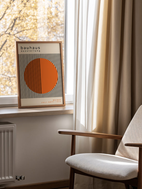 Orange Circle Bauhaus Print