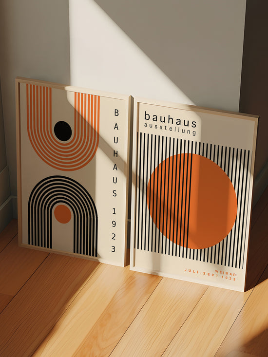 Set Of 2 Minimalist Bauhaus Prints