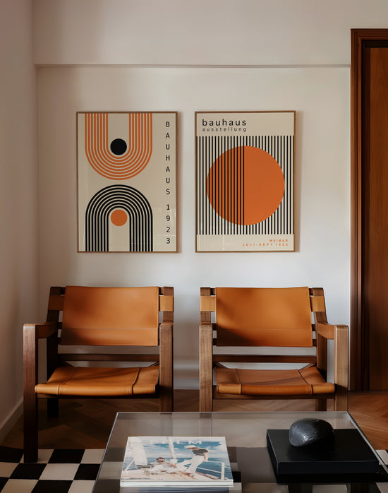 Set Of 2 Minimalist Bauhaus Prints
