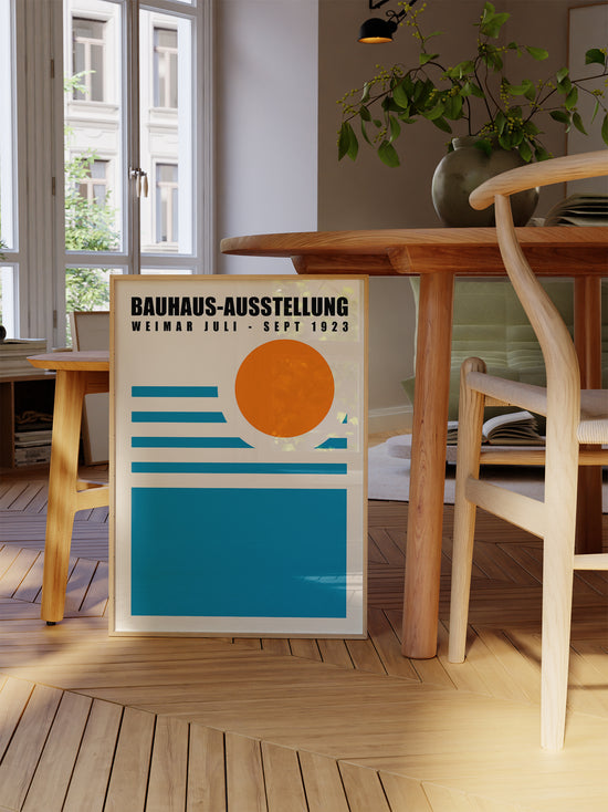 Bauhaus Orange Sun Poster