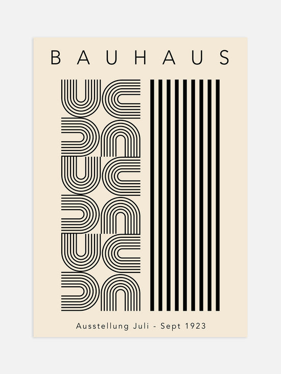 Black Geometric Bauhaus Poster