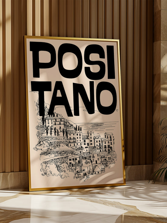 Retro Positano Poster
