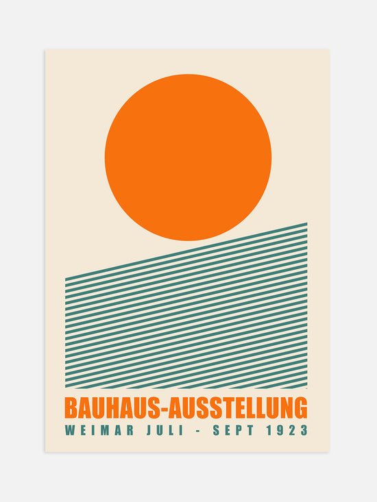 Orange Sun Bauhaus Poster