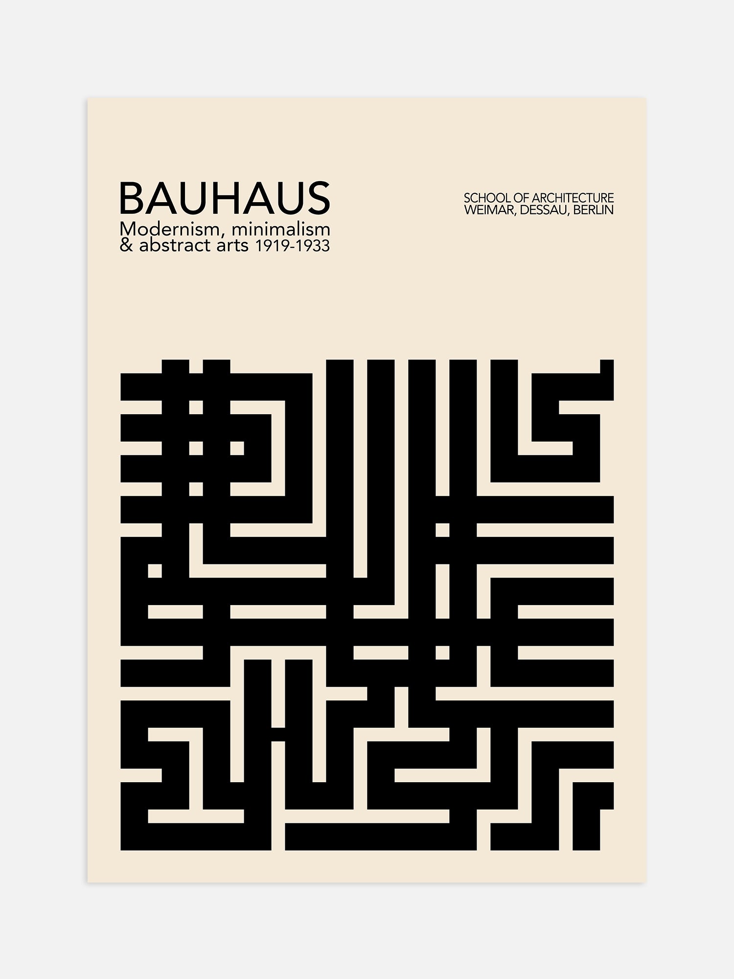 Brutalist Bauhaus Poster – Luxe Poster Co