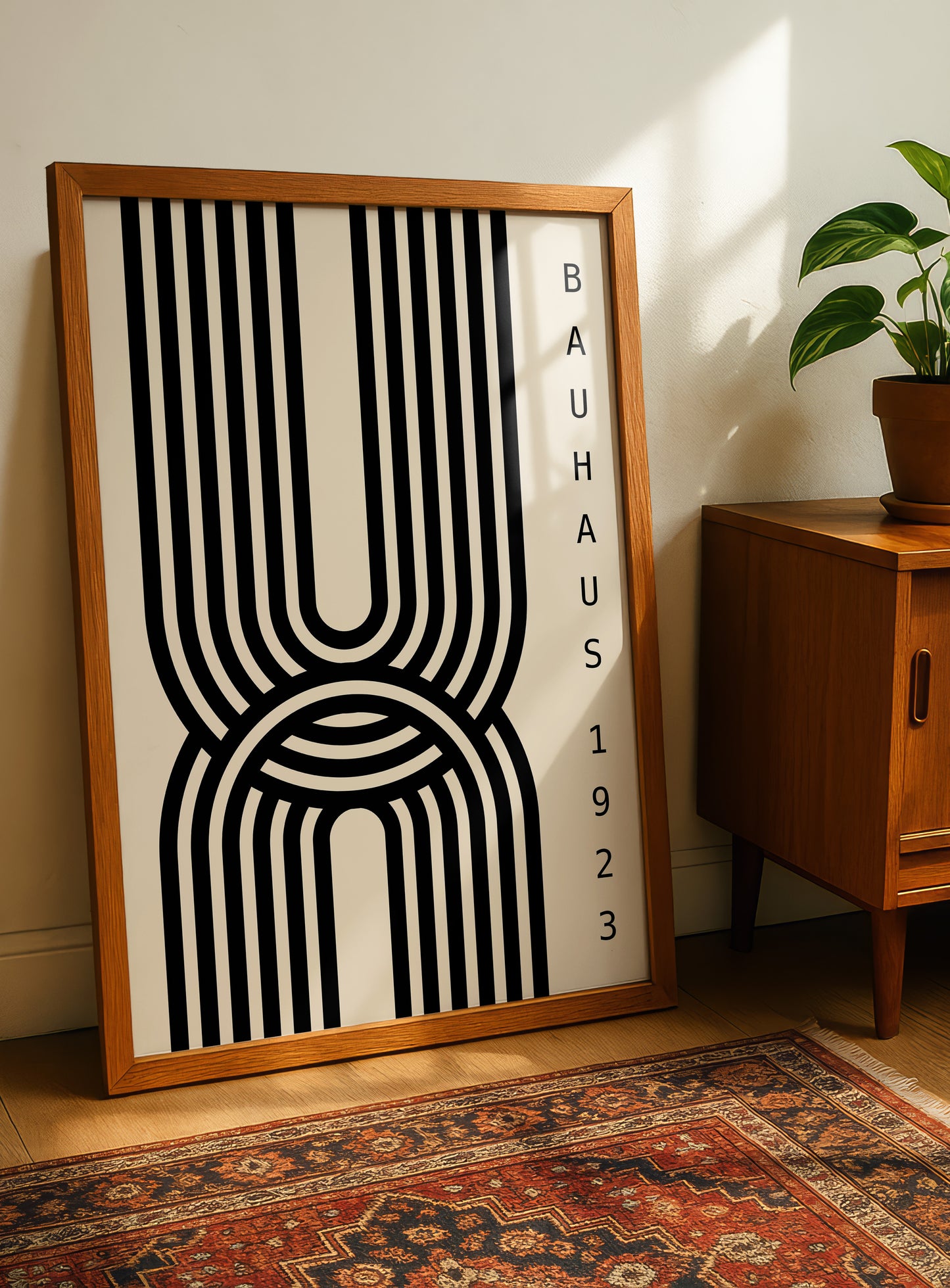 Black Geometric Bauhaus Print