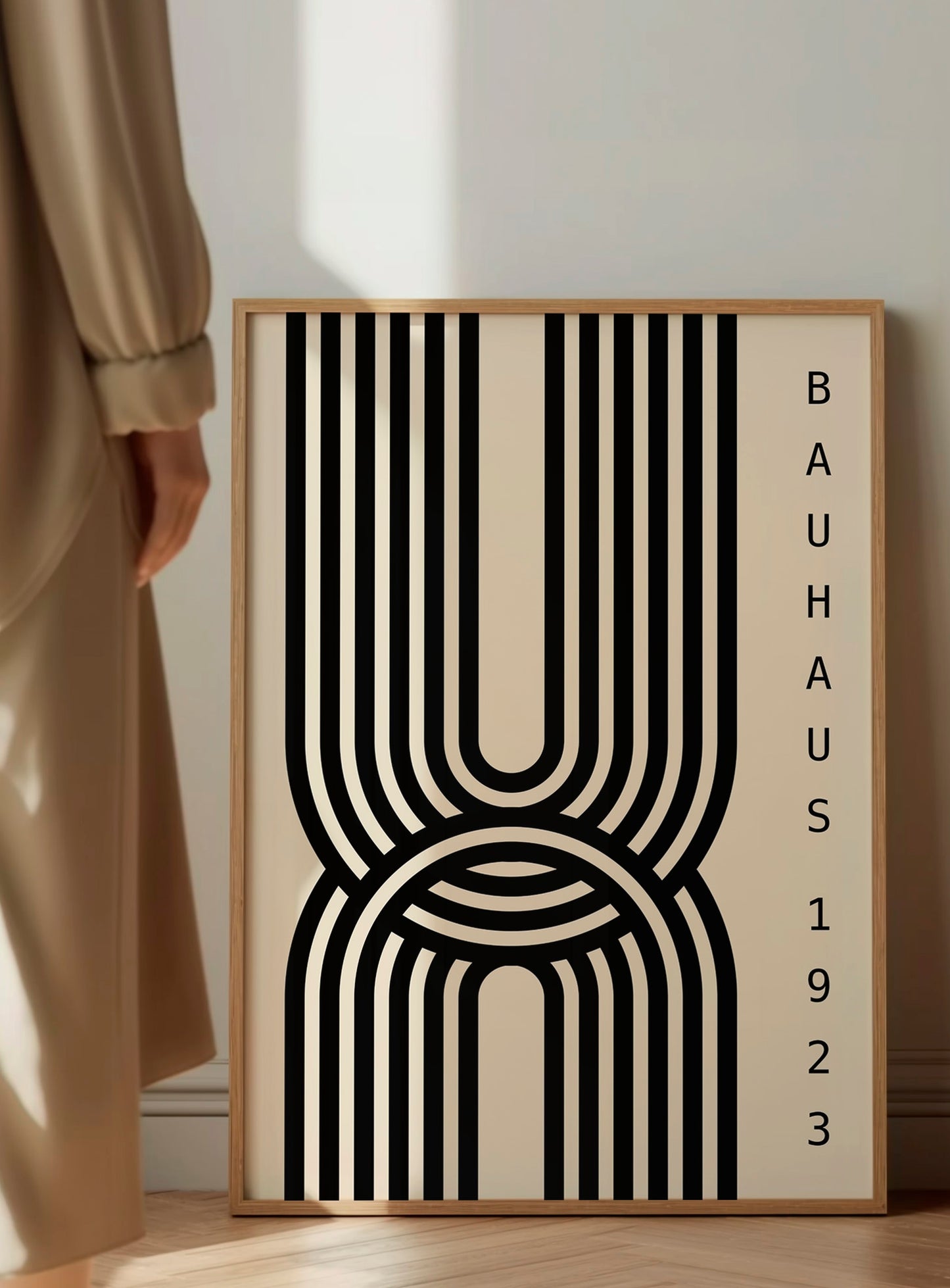 Black Geometric Bauhaus Print
