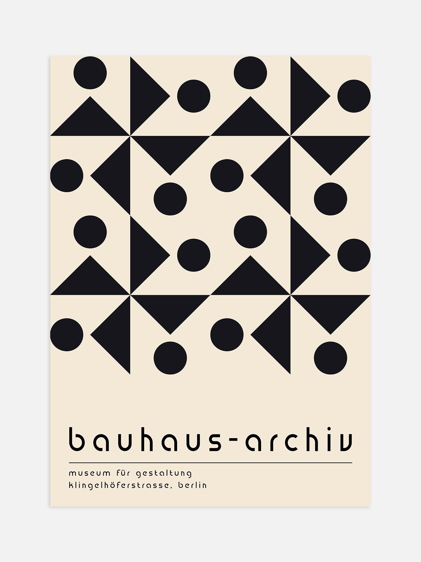 Black Minimalist Bauhaus Poster