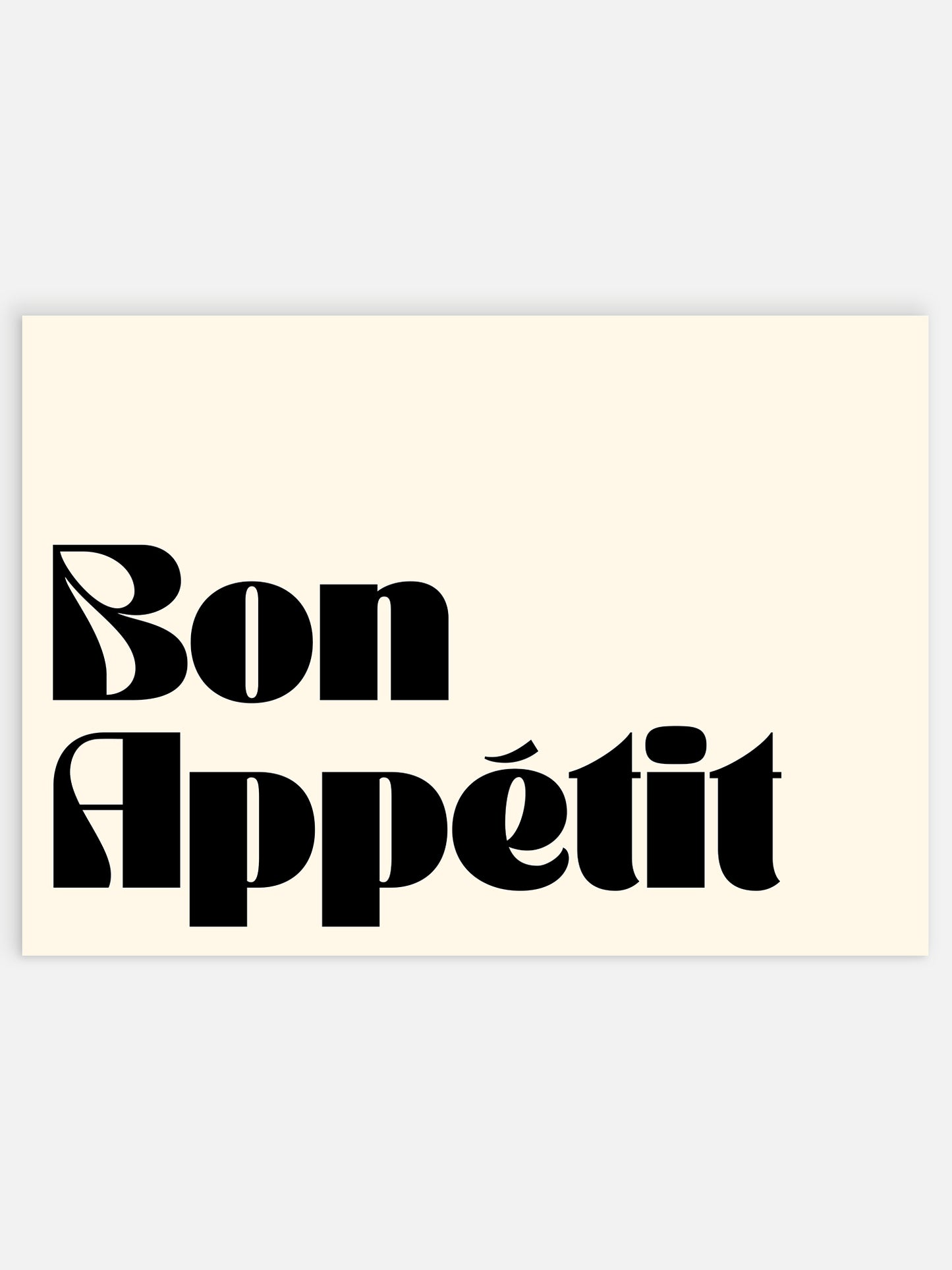 Minimalist Bon Appetit Poster