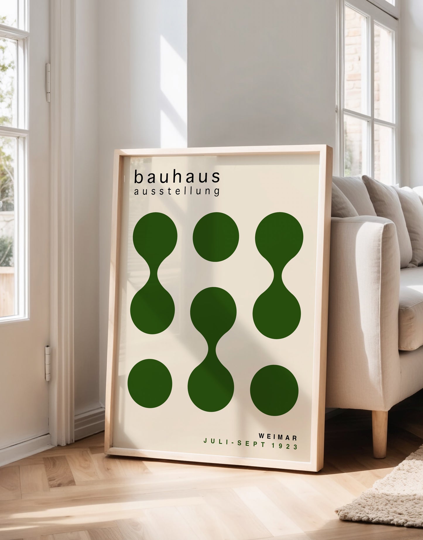 Green Bauhaus Geometric Poster
