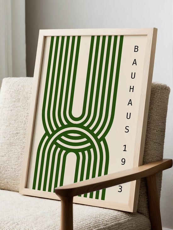 Green Geometric Bauhaus Print