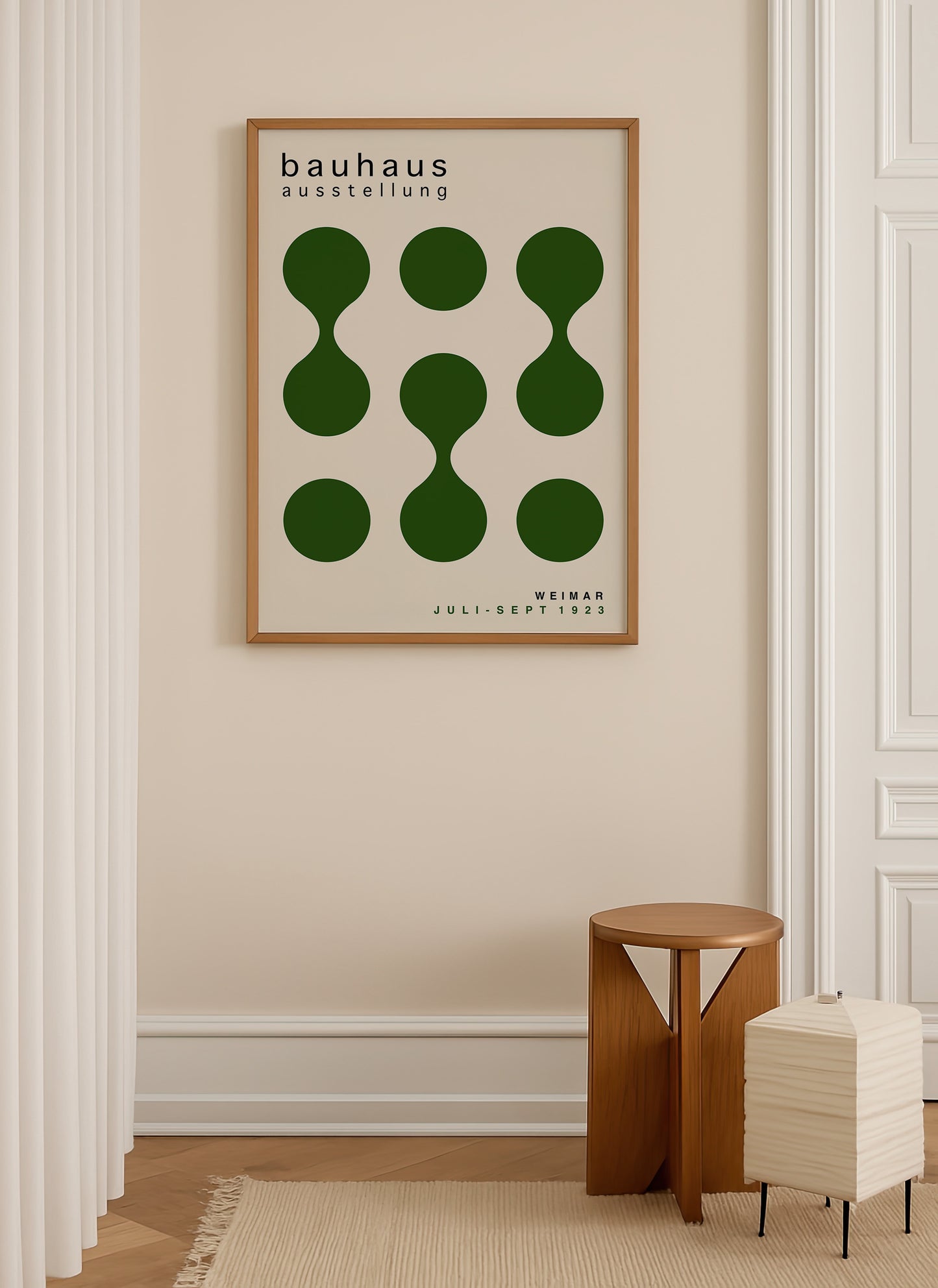 Green Bauhaus Geometric Poster