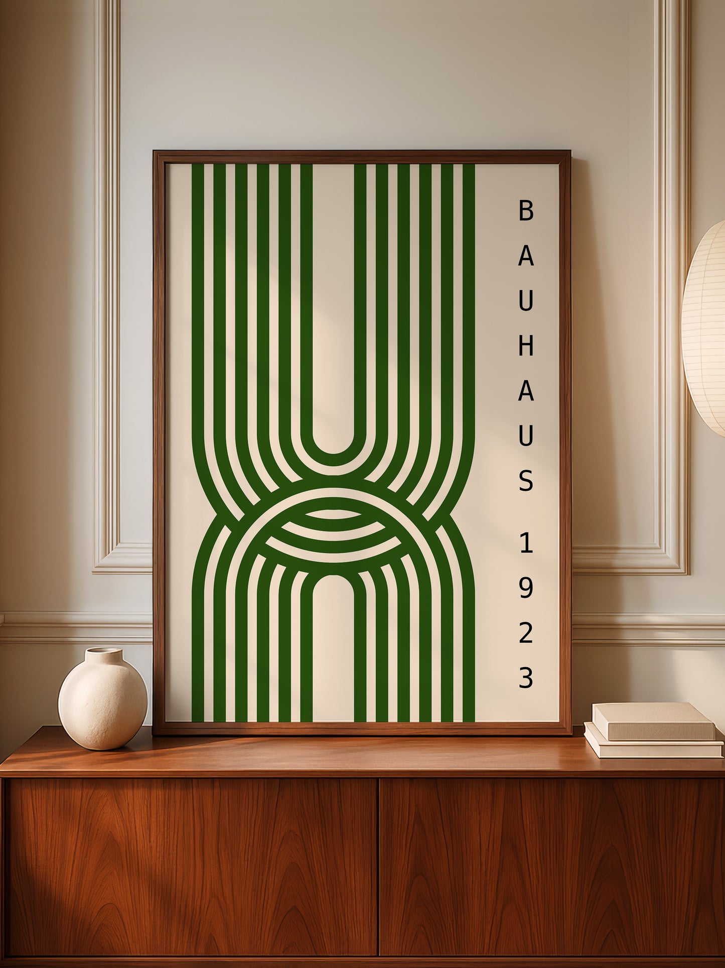 Green Geometric Bauhaus Print