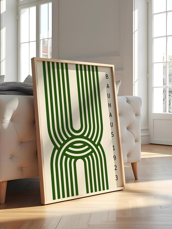 Green Geometric Bauhaus Print