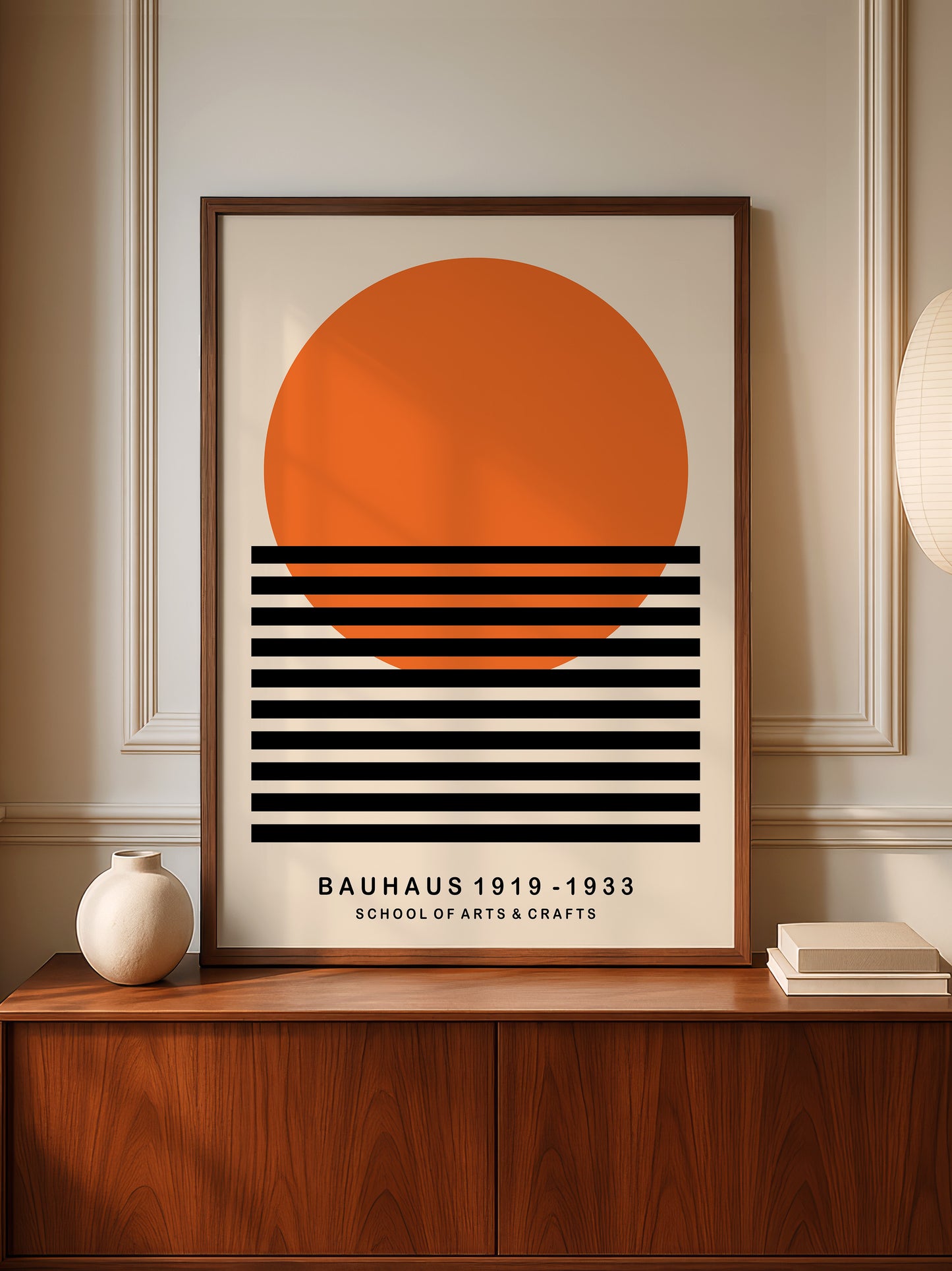Orange Circle Bauhaus Print