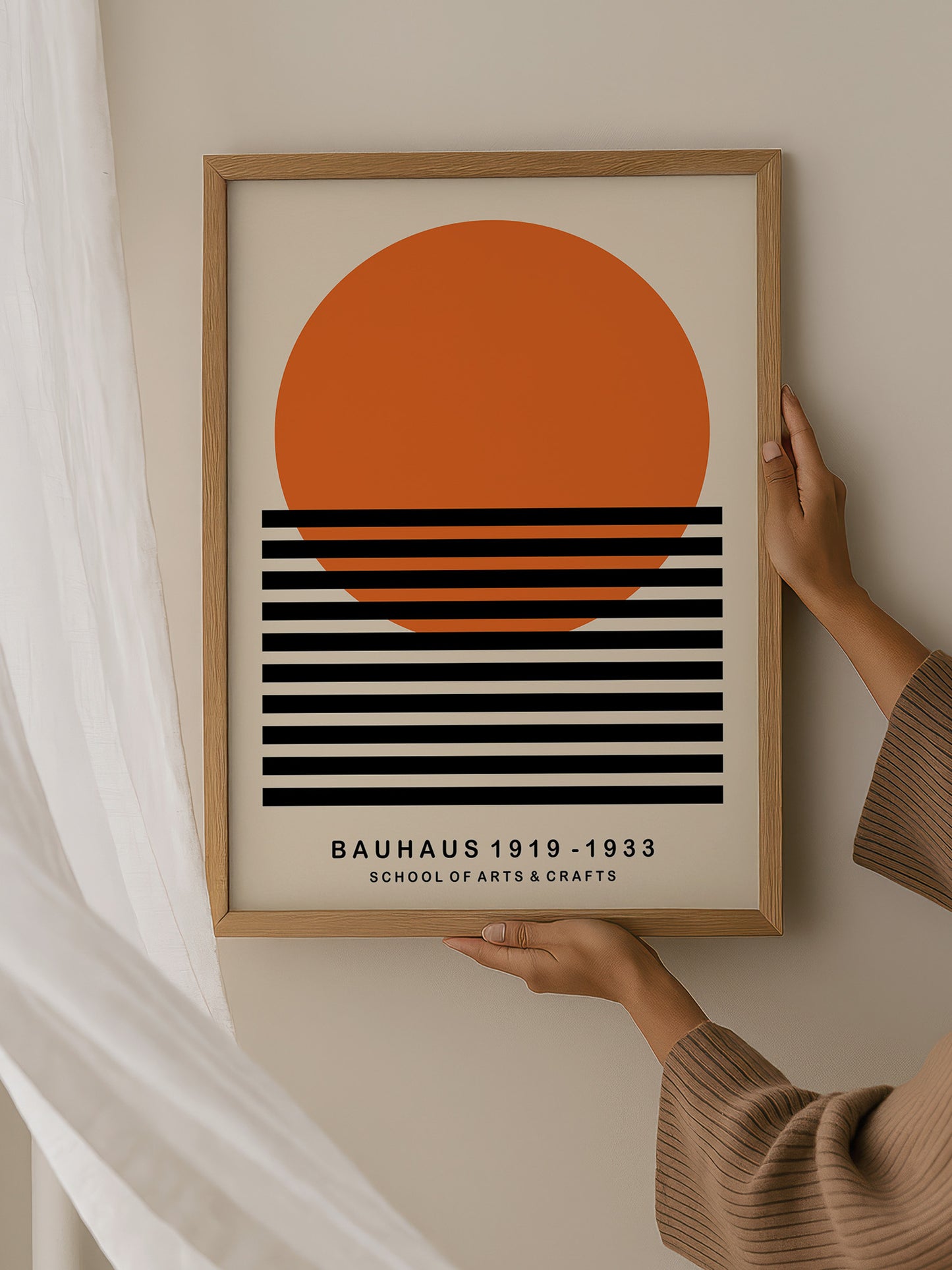 Orange Circle Bauhaus Print