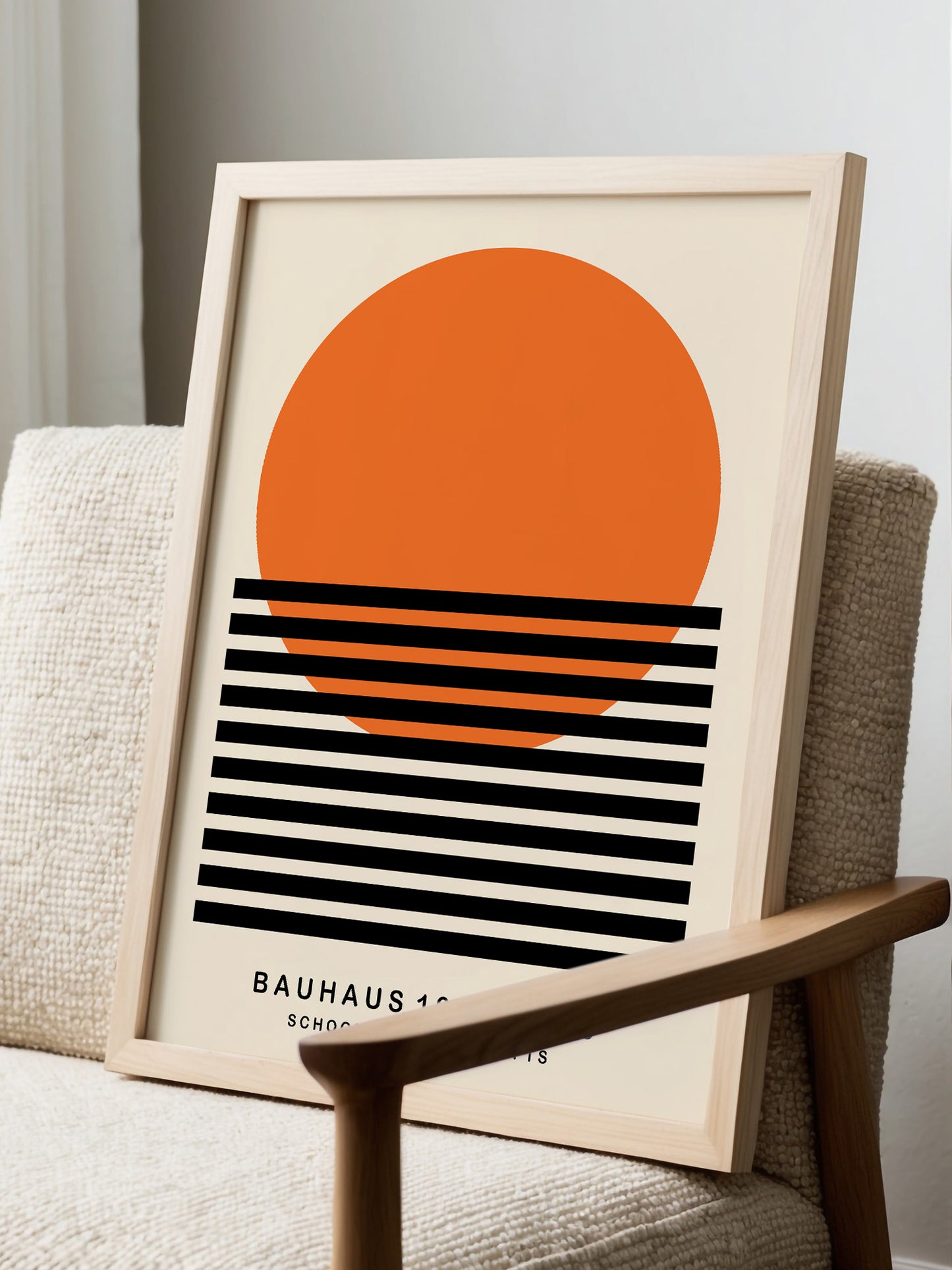 Orange Circle Bauhaus Print