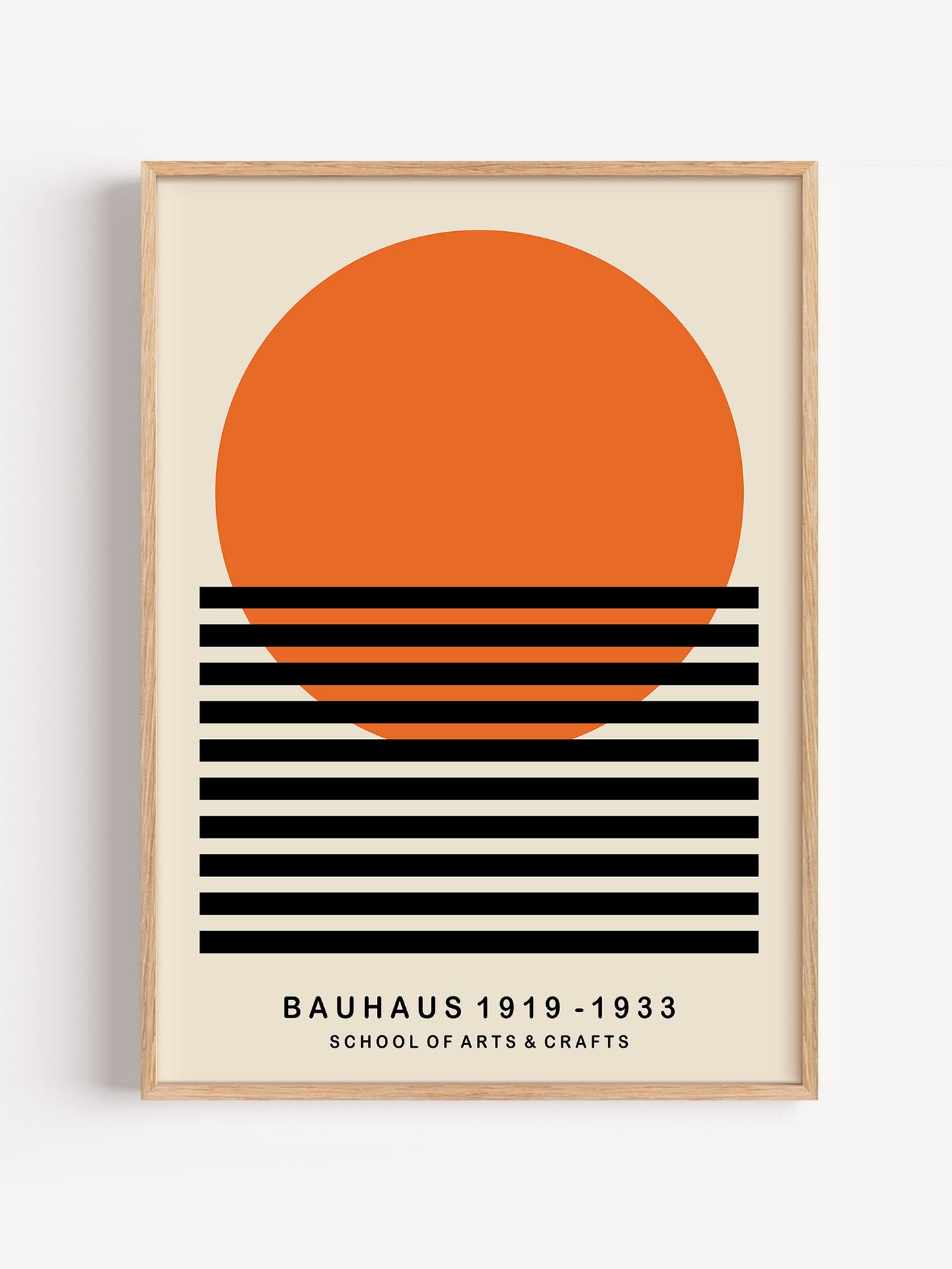 Orange Circle Bauhaus Print