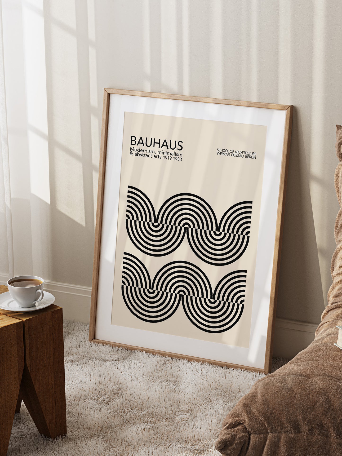 Set Of 3 Black Bauhaus Prints | Unframed Minimalist Decor