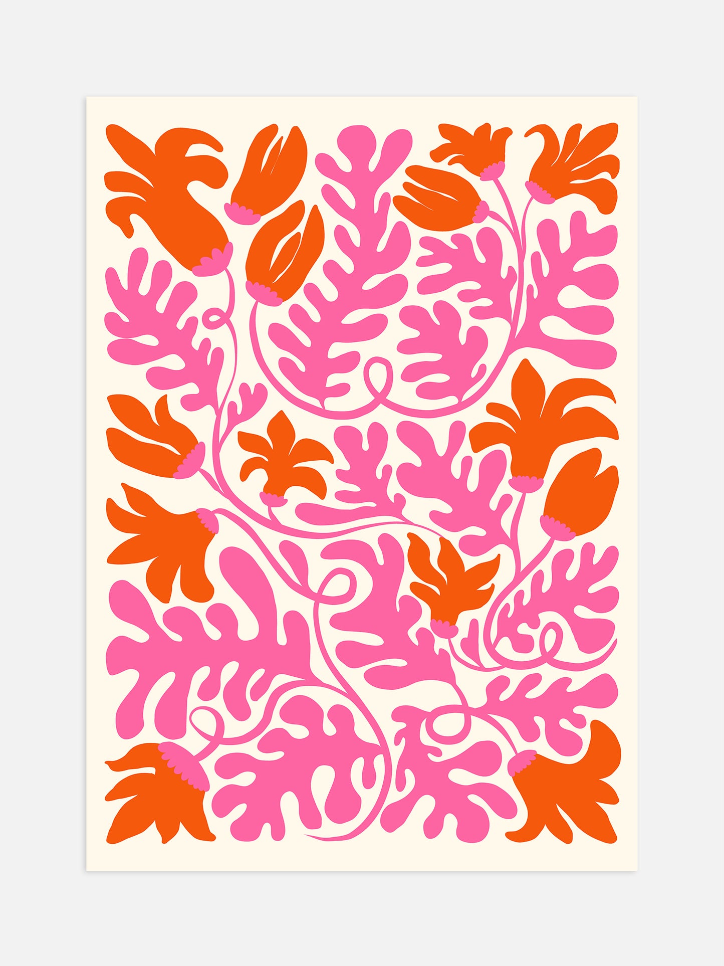 Colourful Abstract Flowers Poster