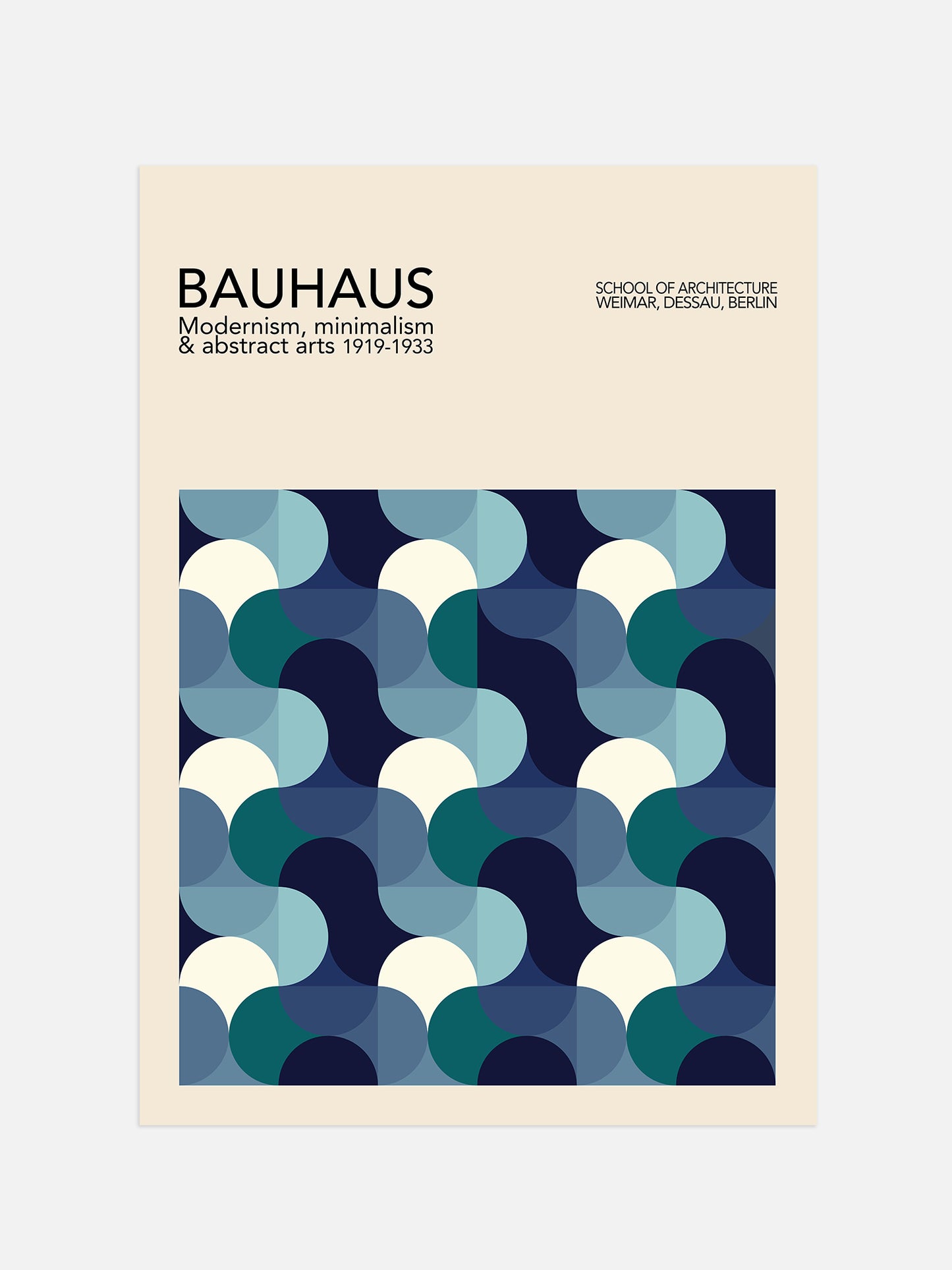 Blue Geometric Bauhaus Print | Digital Download