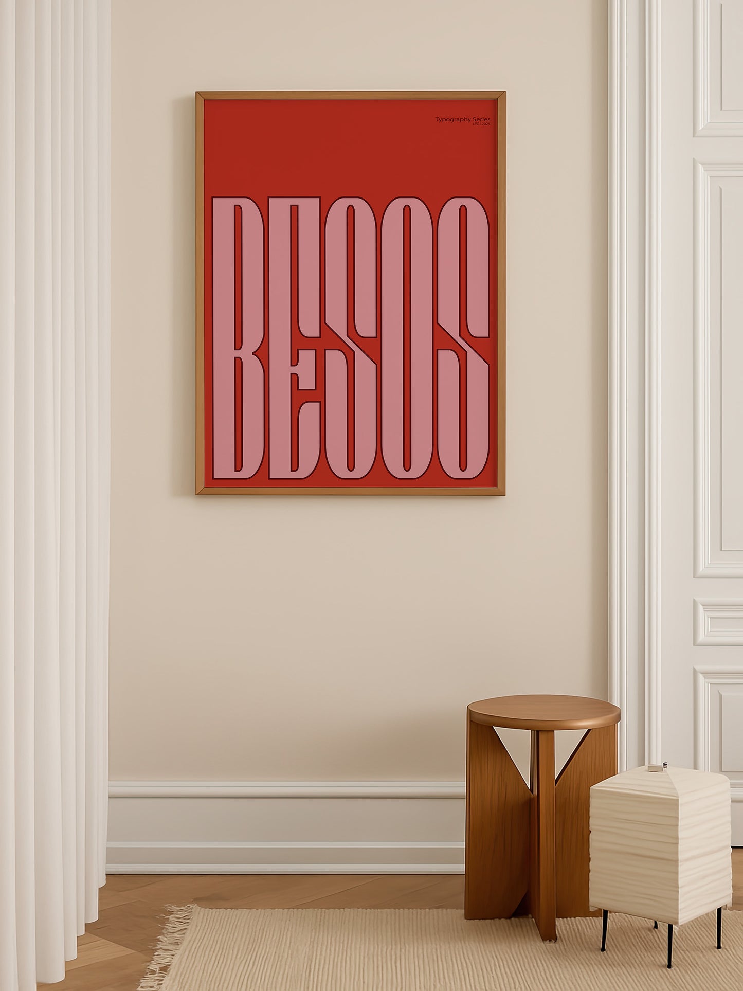 Besos, Spanish Quote Poster
