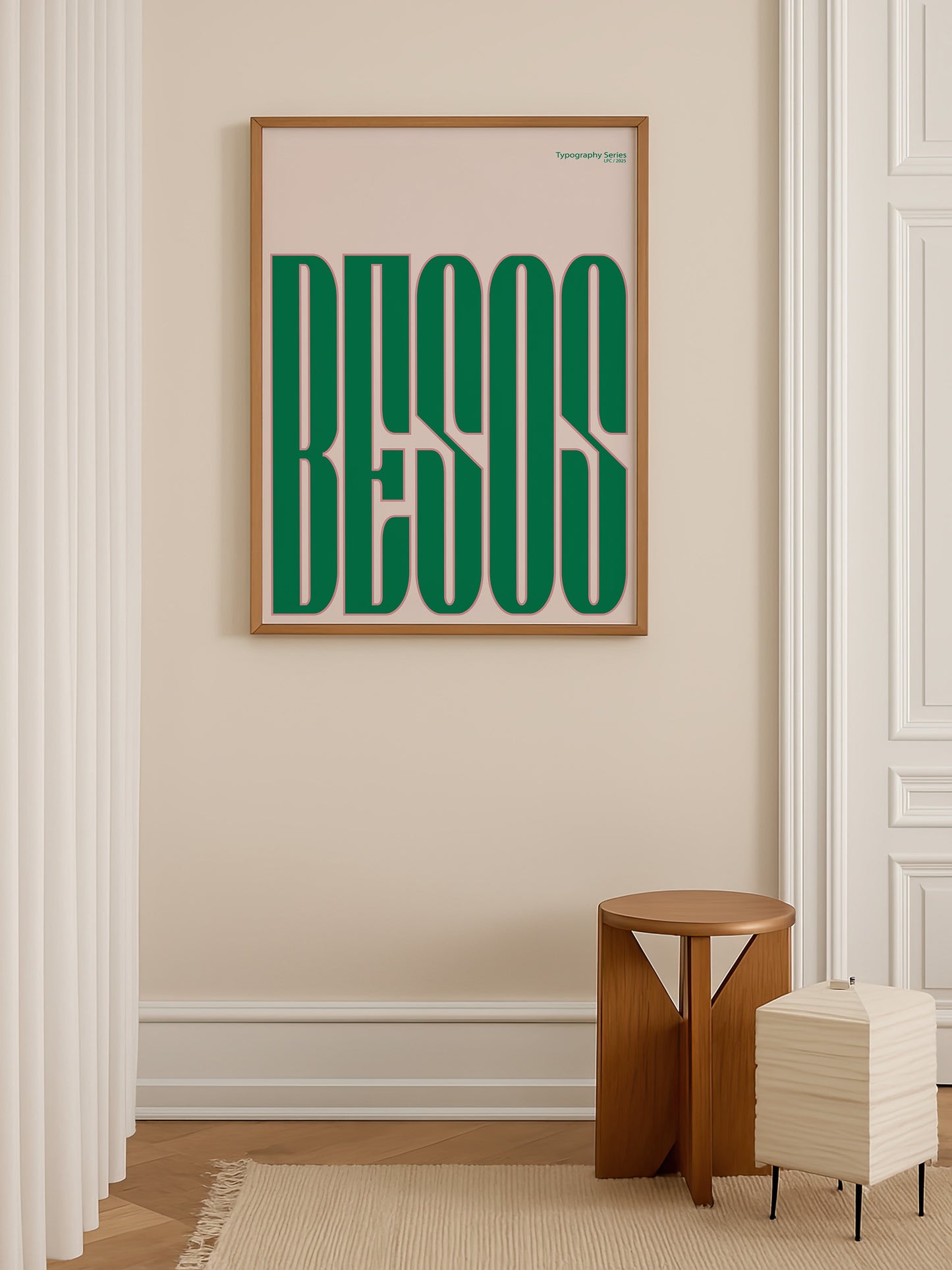 Besos Typography Print