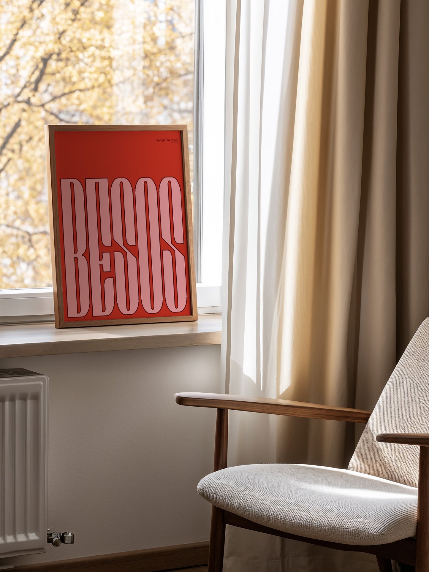 Besos, Spanish Quote Poster