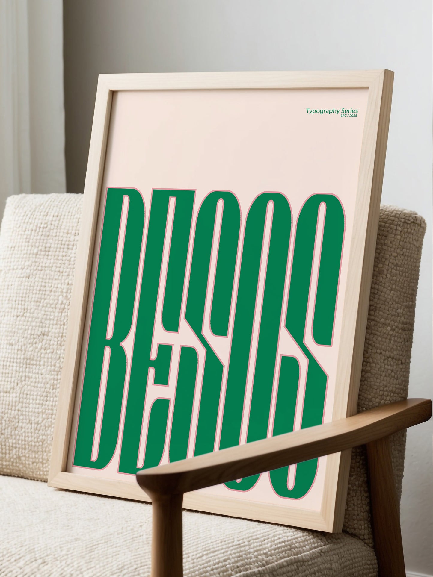 Besos Typography Print