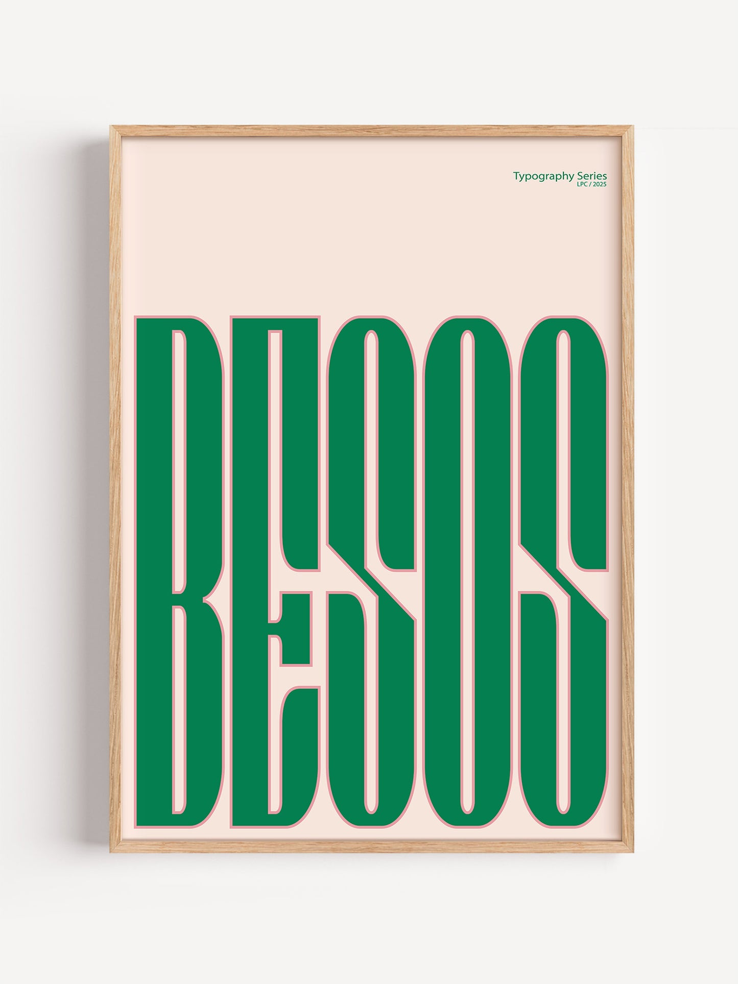 Besos Typography Print