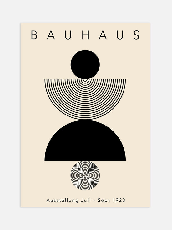 Black And Cream Bauhaus Poster