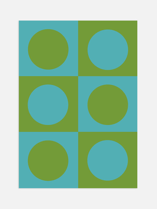 Green And Turquoise Circles Poster