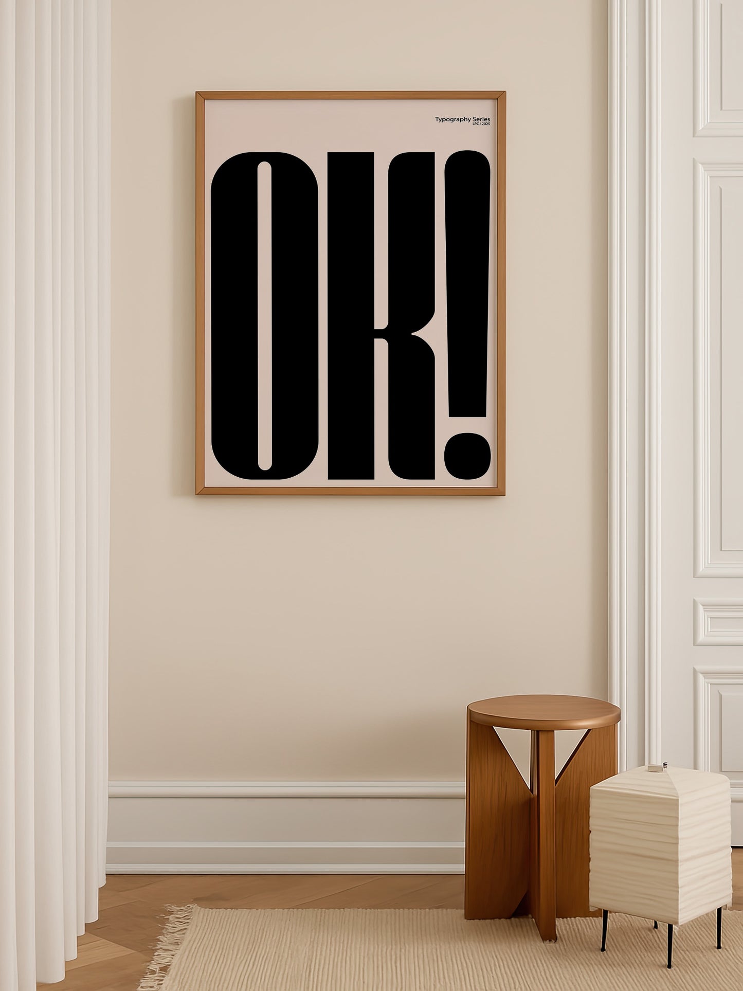 OK Bold Modern Typography Poster