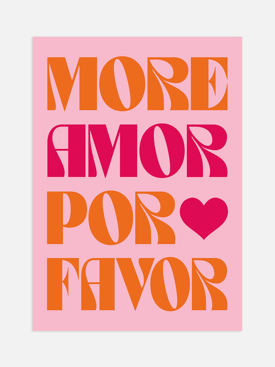 Pastel More Amor Por Favor Poster