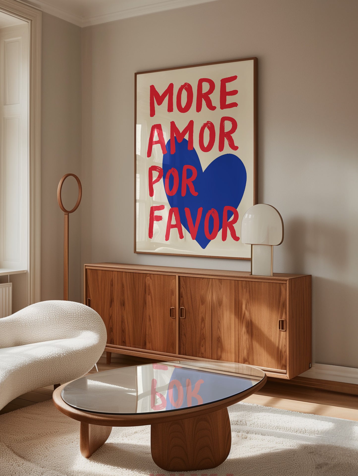 Red And Blue More Amor Print