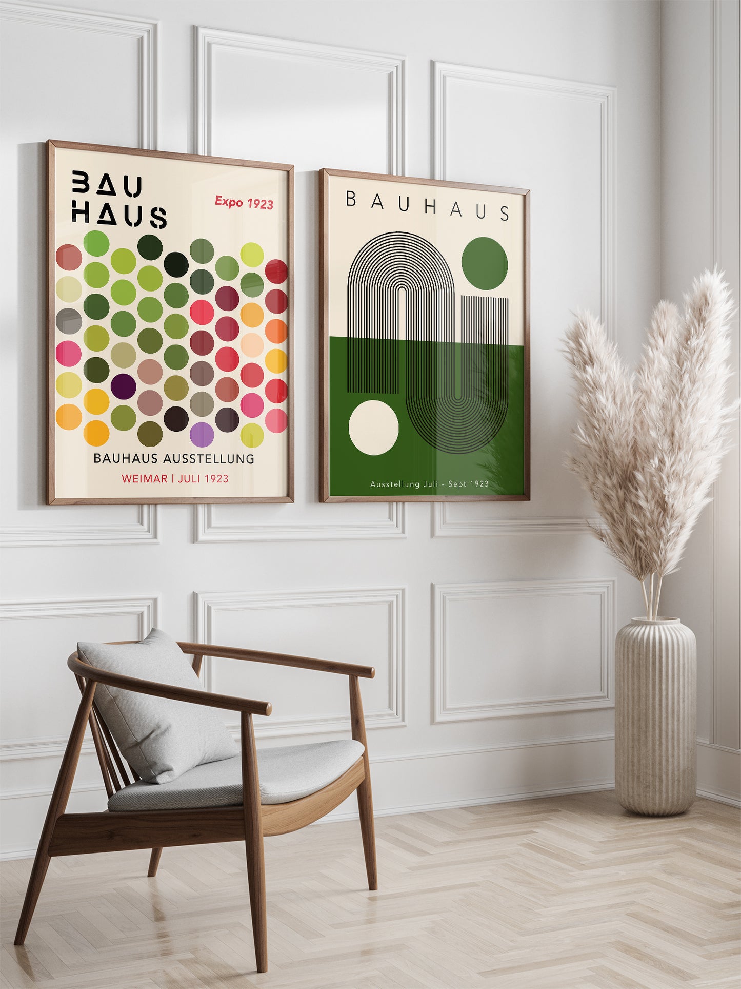 Multicolour Geometric Bauhaus Print Set