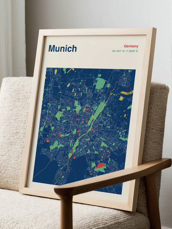 Munich City Map Print