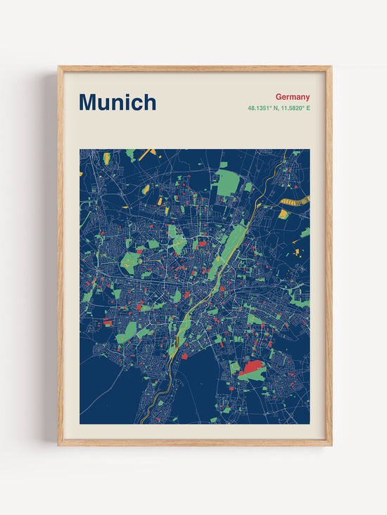 Munich City Map Print
