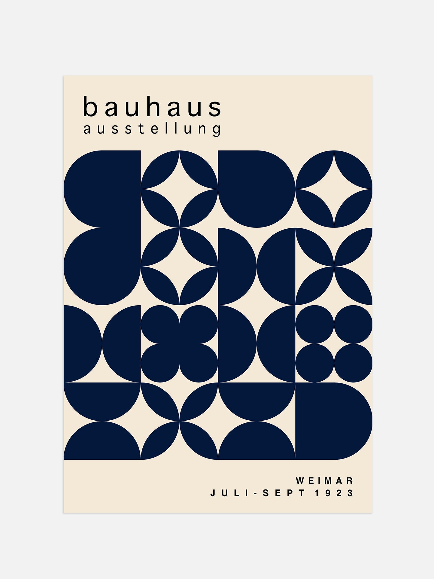 Navy Blue Bauhaus Poster | Digital Download