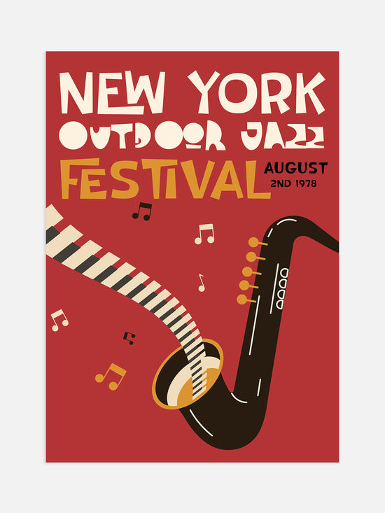 Affiche Murale Édimbourg Jazz Festival 1971 - KUSTOM ART - Impression Sur Papier Couché 40x30 Cm - Sans Cadre - 11