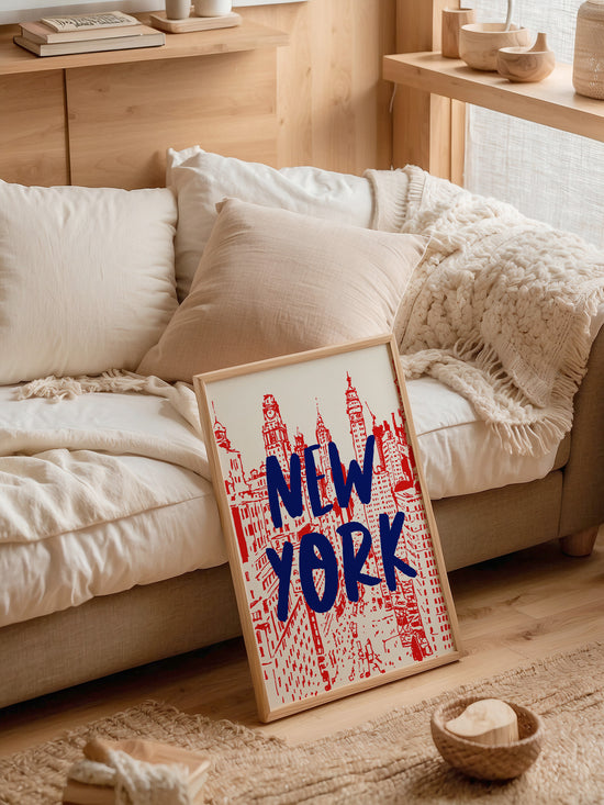 Retro New York Travel Print | Digital Download