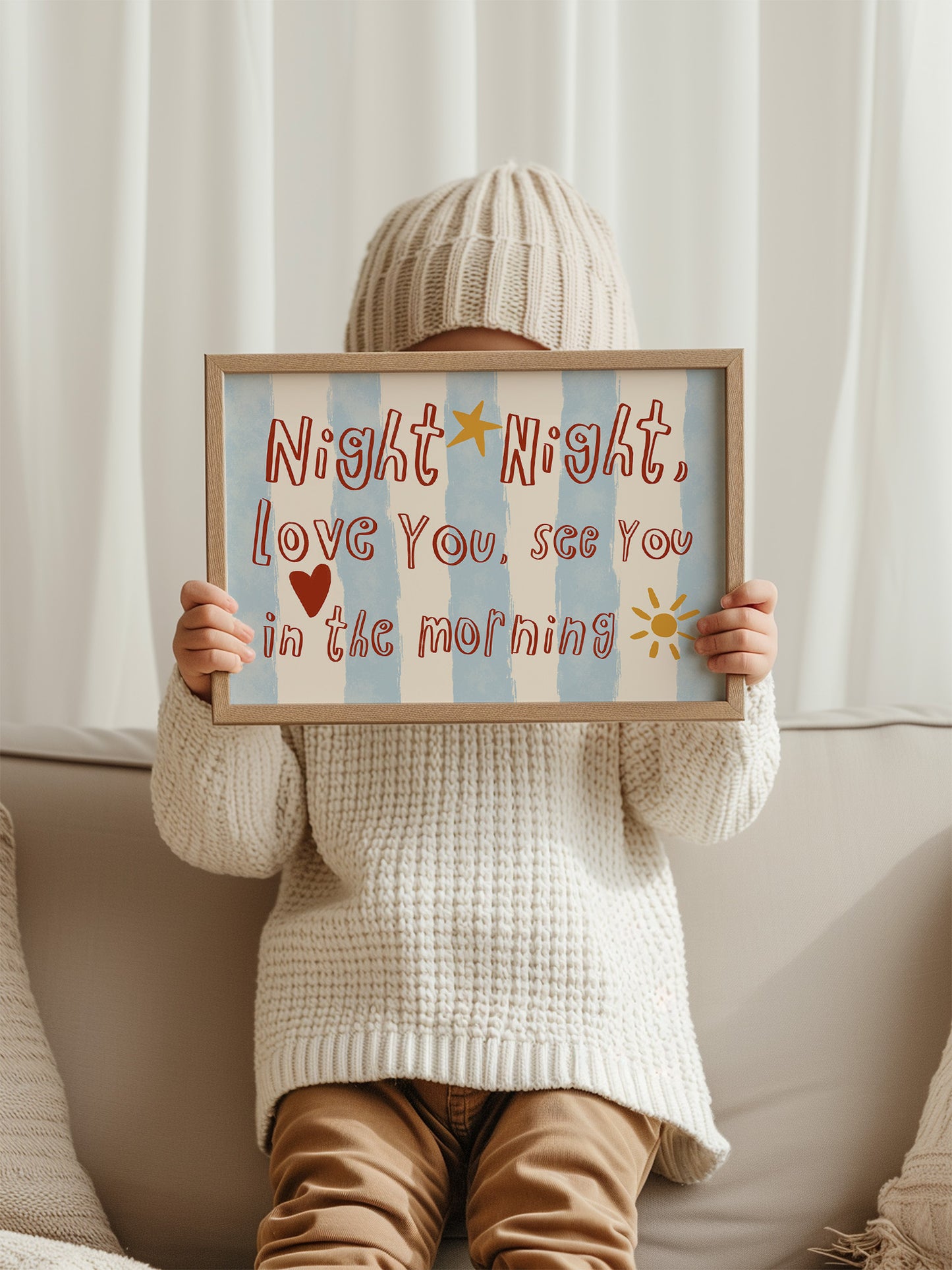 Night Night Love You Print | Blue