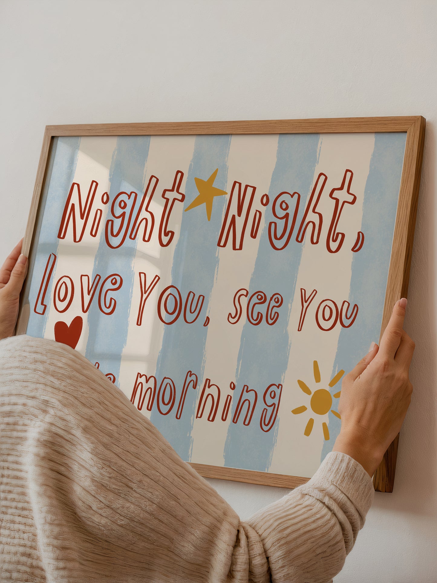 Night Night Love You Print | Blue
