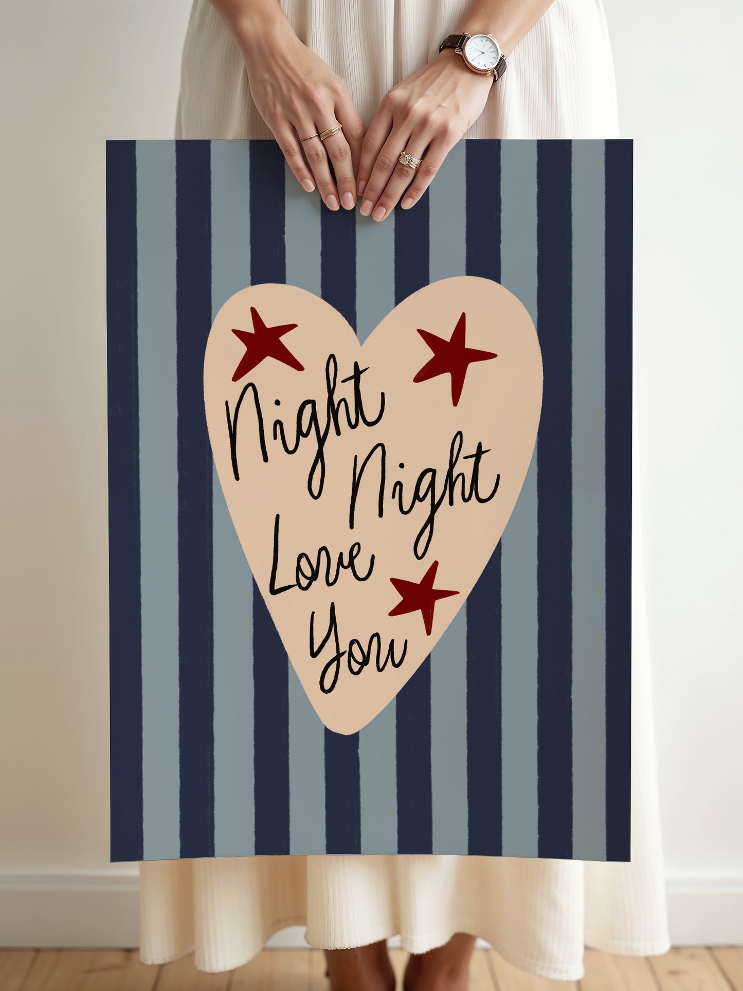 Retro Night Night Love You Print