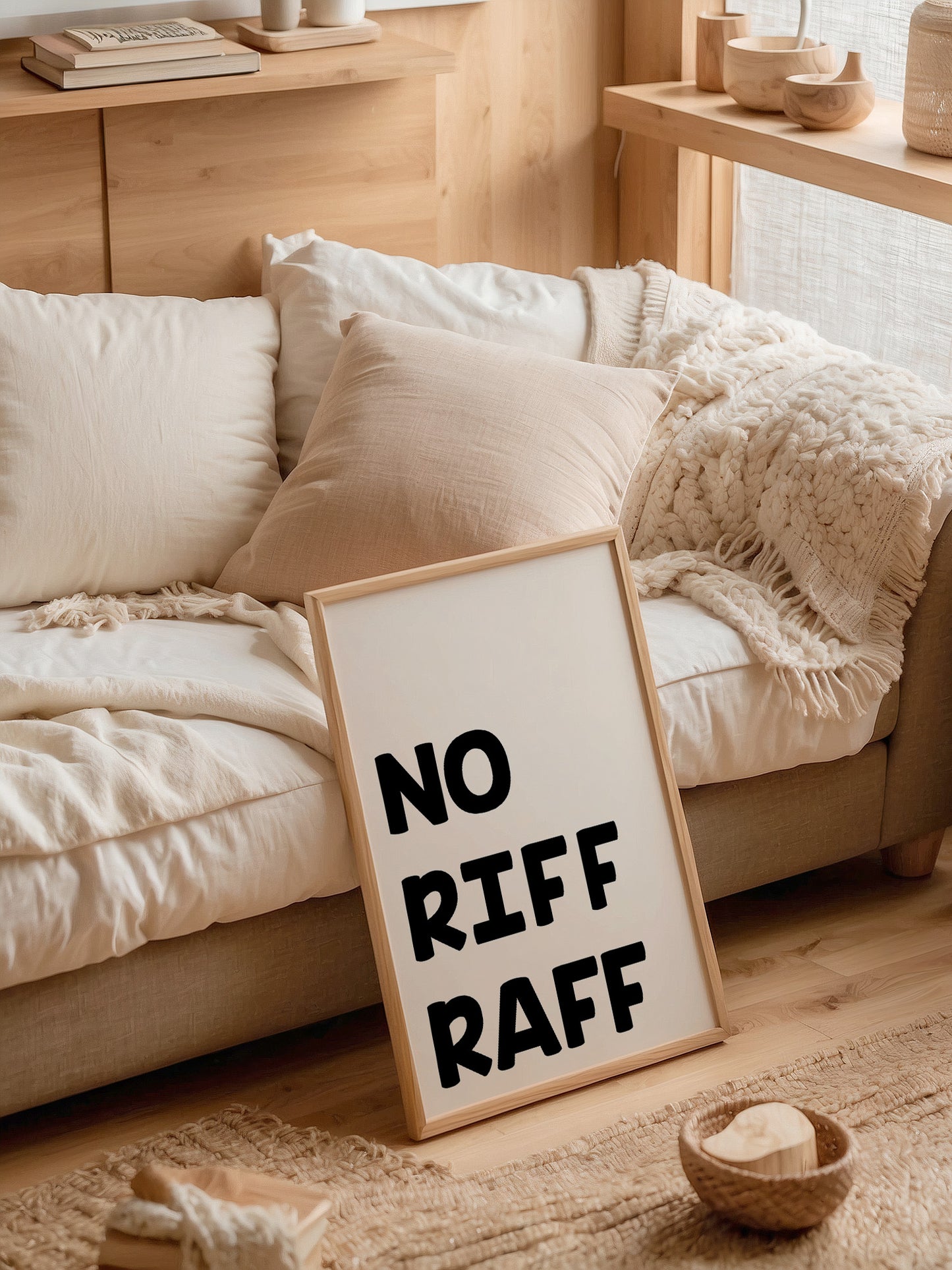 No Riff Raff Typography Poster