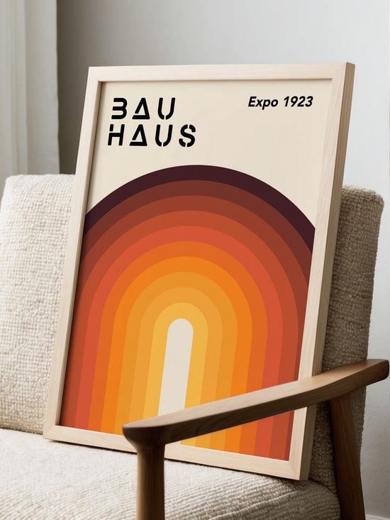 Bauhaus Orange Rainbow Print