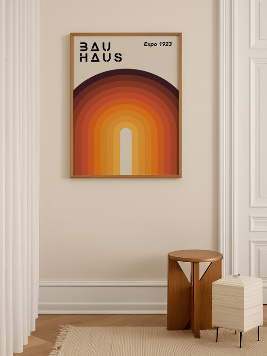 Bauhaus Orange Rainbow Print