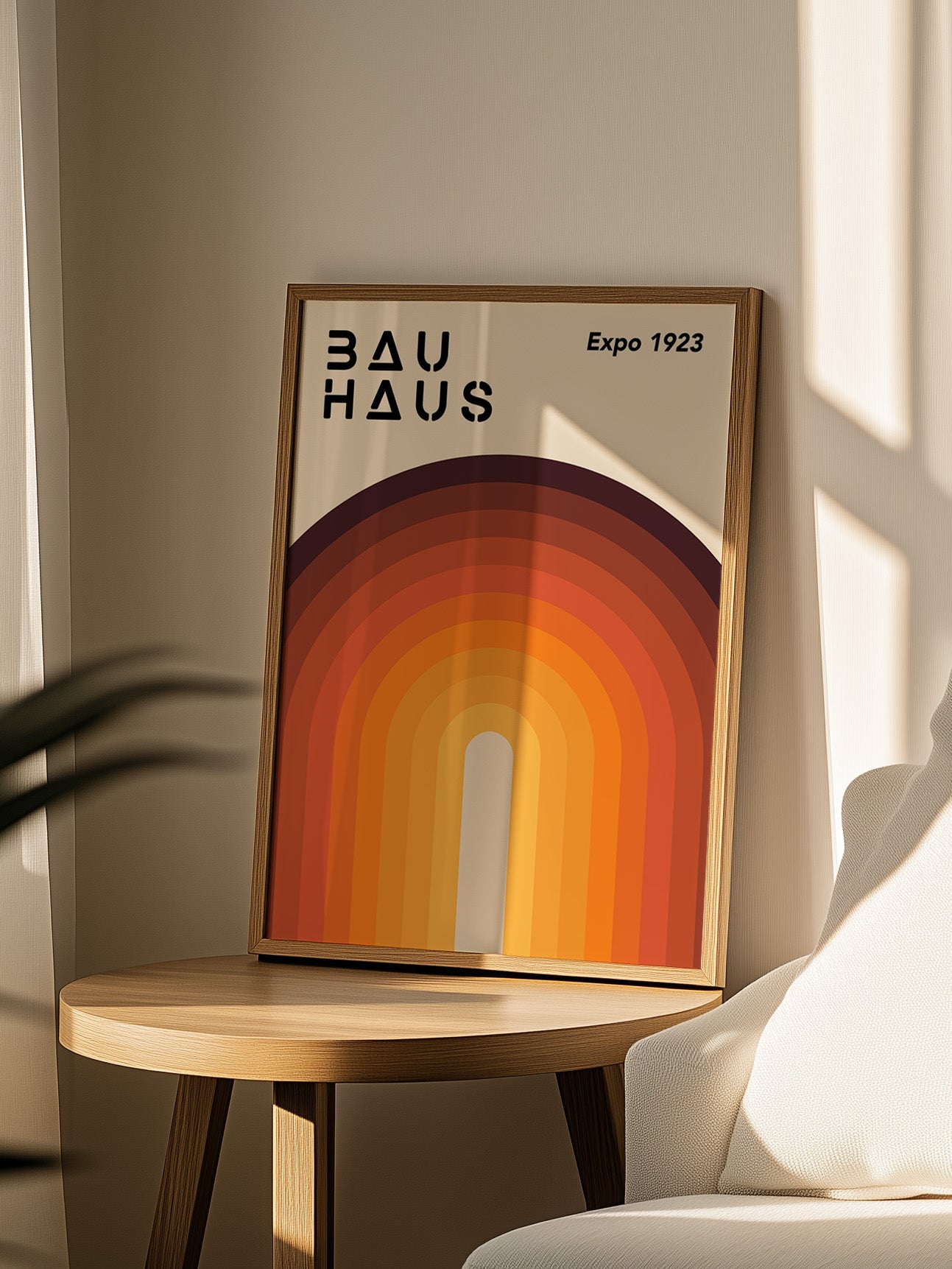 Bauhaus Orange Rainbow Print