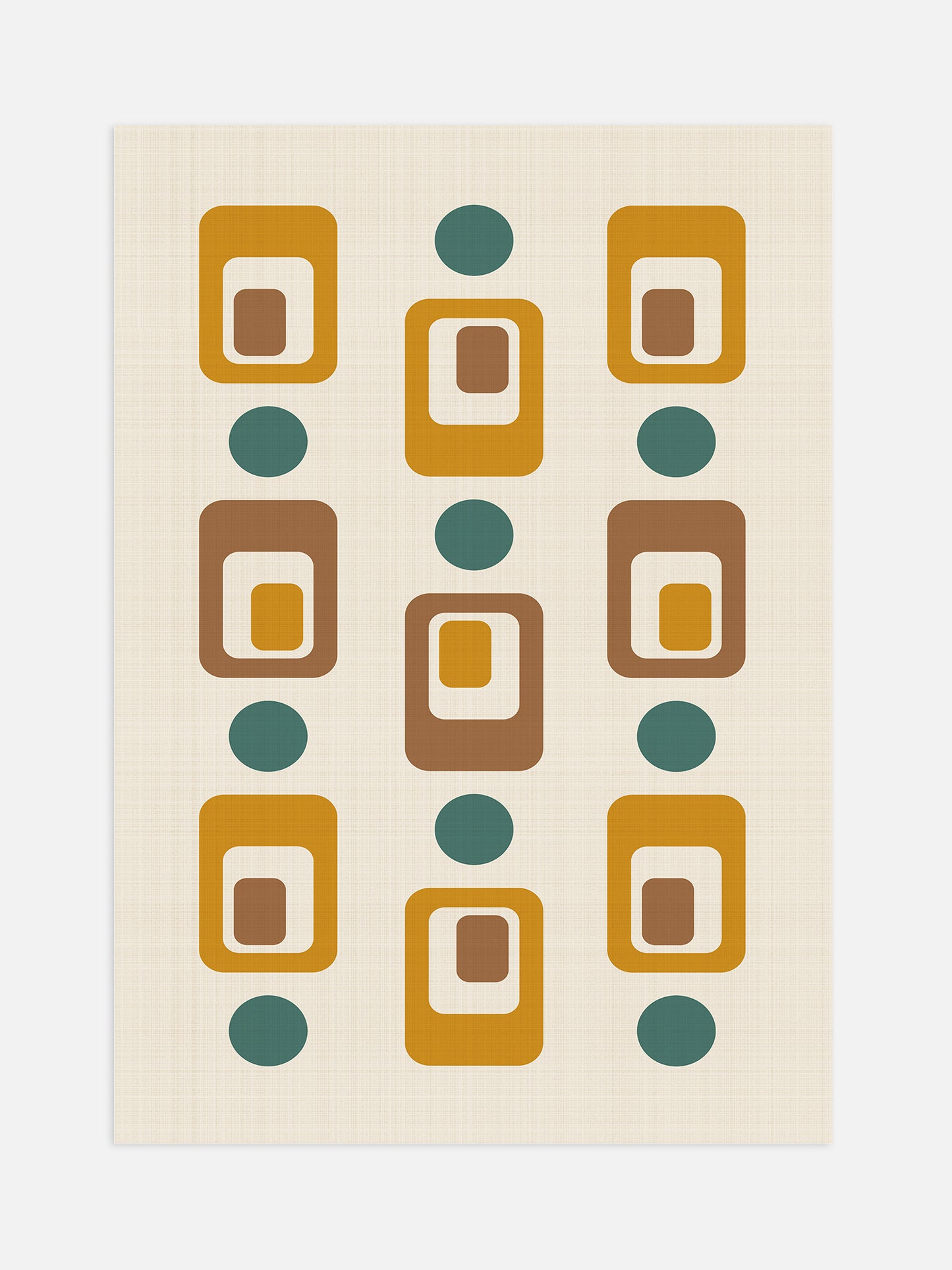 Mid Century Shapes Poster